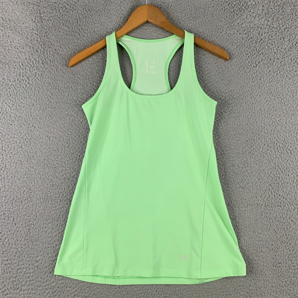 Arc'teryx Prelles Tank Top Women's Medium M Green Racerback Trim Fit Hiking Tech